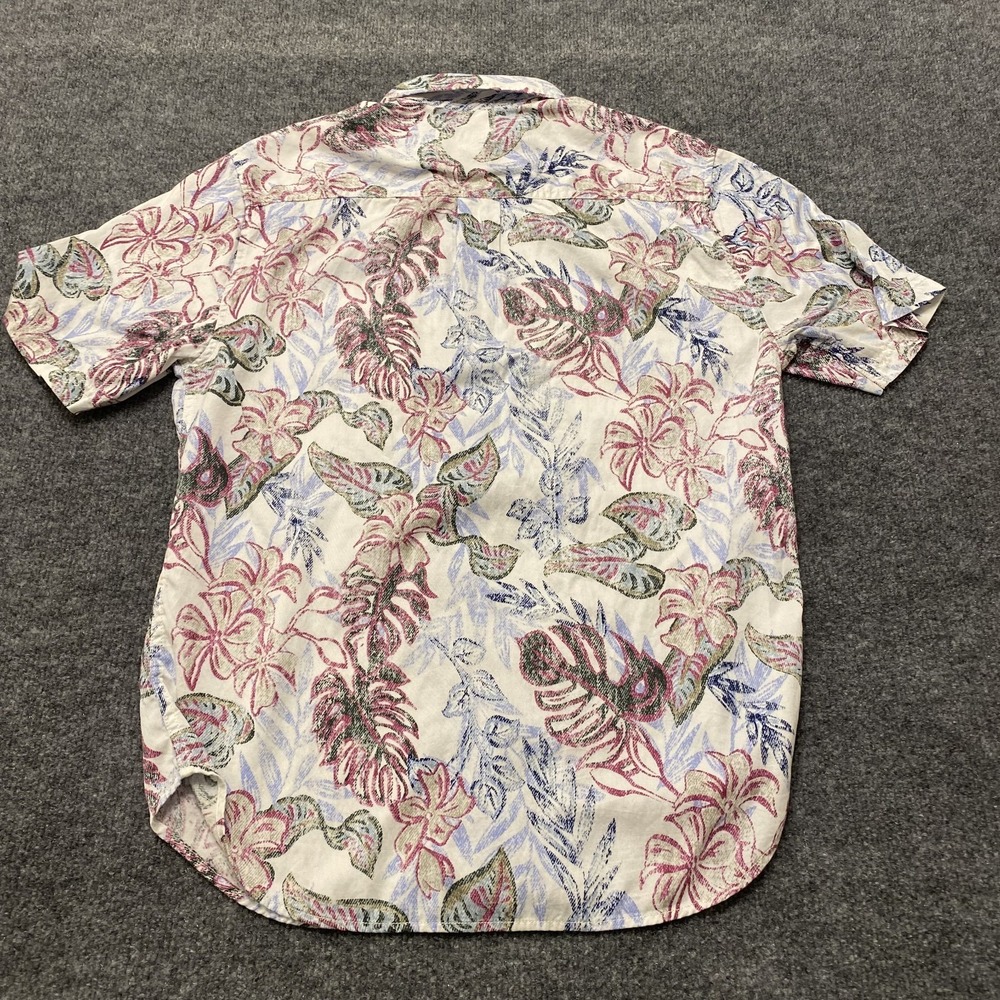 Tommy Bahama Reverse Print Floral Hawaiian Button Shirt Mens Small Lyocell - Picture 6 of 8